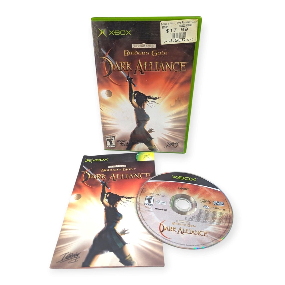 Baldurs Gate Dark Alliance Microsoft Xbox 2002 Action RPG CIB Complete